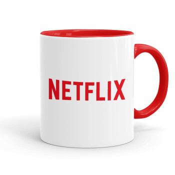 Netflix, Κούπα χρωματιστή κόκκινη, κεραμική, 330ml
