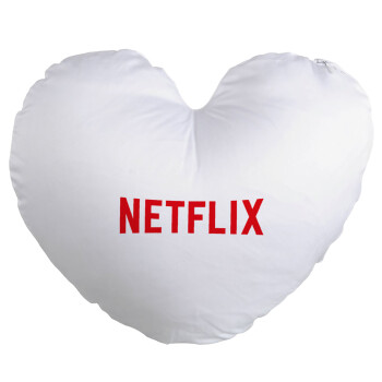 Netflix, Μαξιλάρι καναπέ καρδιά 40x40cm περιέχεται το  γέμισμα