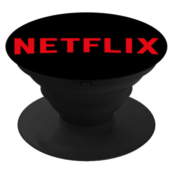 Netflix, Pop Socket Μαύρο Βάση Στήριξης Κινητού στο Χέρι