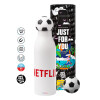 Soccer Metal mug thermos, double wall, 550ml
