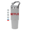 GREY color, 890ml (30oz) stainless Steel Tumbler with Handle