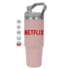 Pink color, 890ml (30oz) stainless Steel Tumbler with Handle
