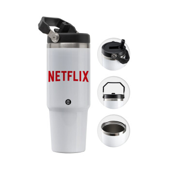 Netflix, 30oz stainless Steel Tumbler with Handle
