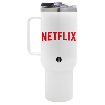Netflix, Mega Tumbler με καπάκι, διπλού τοιχώματος (θερμό) 1,2L