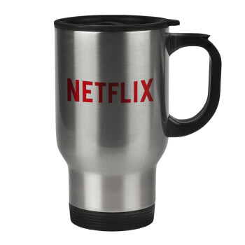 Netflix, Stainless steel travel mug with lid, double wall 450ml