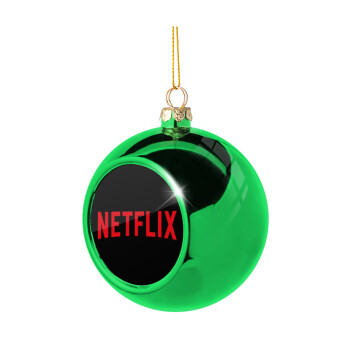 Netflix, Green Christmas tree ornament ball 8cm