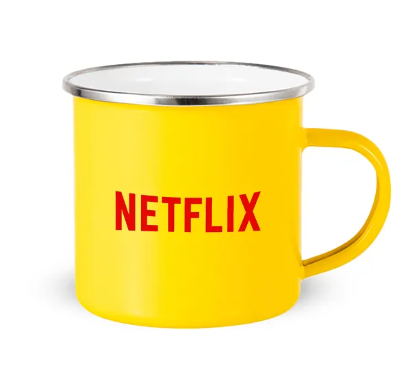 Netflix — Yellow Enamel Metallic Cup 360ml