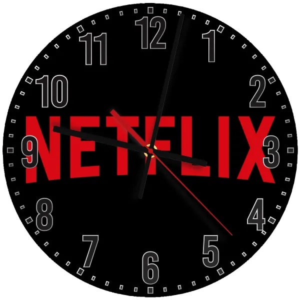 Netflix — Wooden wall clock (30cm)