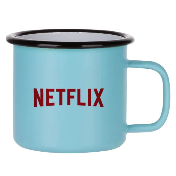 Netflix — Κούπα Μεταλλική εμαγιέ ΜΑΤ σιέλ 360ml