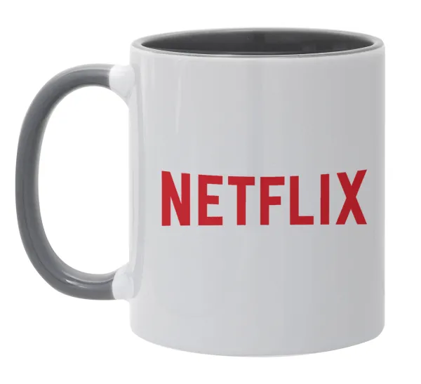 Netflix — Κούπα χρωματιστή γκρι, κεραμική, 330ml