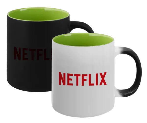 Netflix — Magic mug with green interior, ceramic, 330ml, changes colour with hot drinks