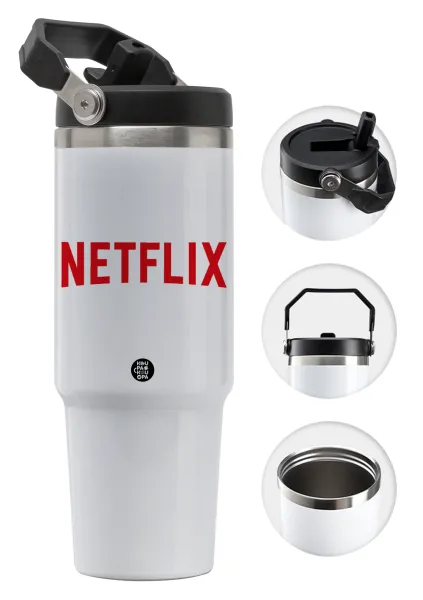 Netflix — 30oz stainless Steel Tumbler with Handle