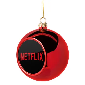 Netflix, Christmas tree ball Red 8cm
