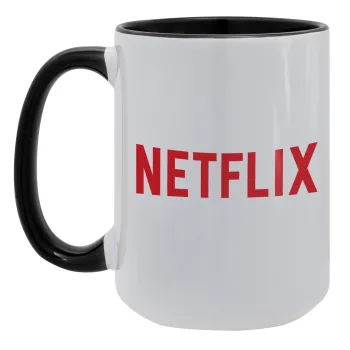 Netflix, Κούπα Mega 15oz, κεραμική Μαύρη, 450ml