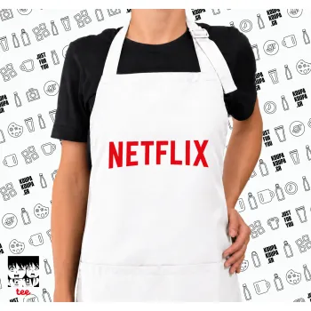 Netflix, Ποδιά μακριά Σεφ ολόσωμη με τσέπες white (ΕΝΗΛΙΚΩΝ)