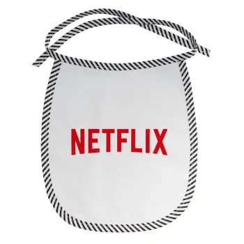 Netflix, Σαλιάρα μωρού αλέκιαστη με κορδόνι Μαύρη