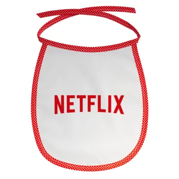 Netflix, Σαλιάρα μωρού αλέκιαστη με κορδόνι Κόκκινη