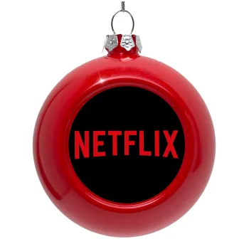 Netflix, Red Christmas tree ornament bauble 8cm
