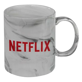 Netflix, Mug ceramic marble style, 330ml