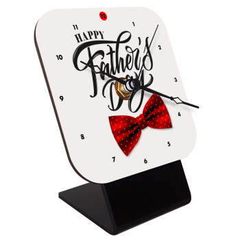 Happy father's Days, Quartz Wooden table clock with hands (10cm)