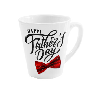 Happy father's Days, Κούπα κωνική Latte Λευκή, κεραμική, 300ml