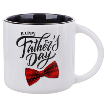Happy father's Days, Κούπα κεραμική 400ml Λευκή/Μαύρη