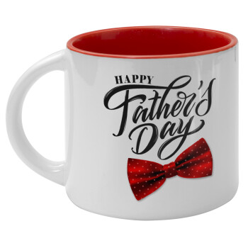 Happy father's Days, Κούπα κεραμική 400ml Λευκή/Κόκκινη