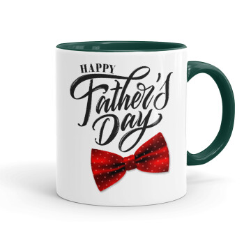 Happy father's Days, Mug colored green, ceramic, 330ml