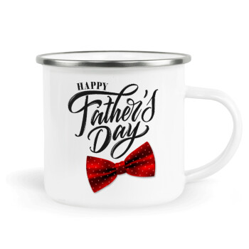 Happy father's Days, Κούπα Μεταλλική εμαγιέ λευκη 360ml