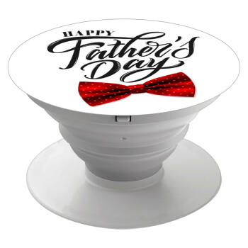 Happy father's Days, Phone Holders Stand  White Hand-held Mobile Phone Holder