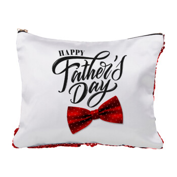 Happy father's Days, Τσαντάκι νεσεσέρ με πούλιες (Sequin) Κόκκινο