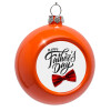 Orange Christmas tree ornament bauble 8cm