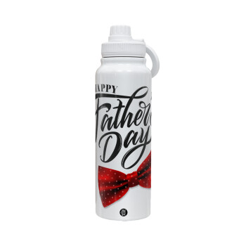 Happy father's Days, 1L Stainless Steel Thermal Bottle with Phone Holder & Double Wall Insulation