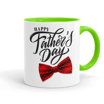 Happy father's Days, Mug colored light green, ceramic, 330ml