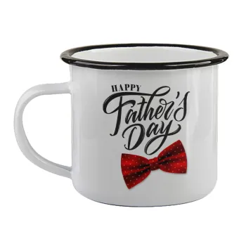 Happy father's Days, Κούπα εμαγιέ με μαύρο χείλος 360ml