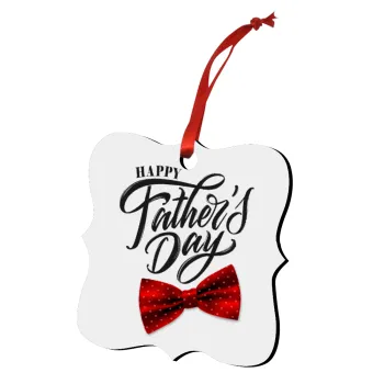 Happy father's Days, Christmas ornament polygon wooden 7.5cm