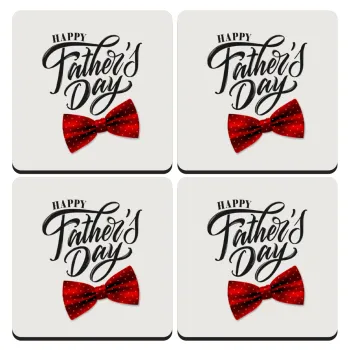 Happy father's Days, ΣΕΤ 4 Σουβέρ ξύλινα τετράγωνα (9cm)