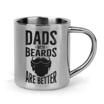 Dad's with beards are better, Κούπα Ανοξείδωτη διπλού τοιχώματος 300ml