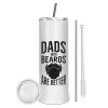 Tumbler stainless steel 600ml, with metal straw & cleaning brush