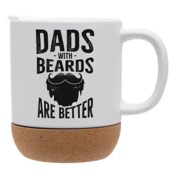 Dad's with beards are better, Ceramic coffee mug Cork (MAT), 330ml