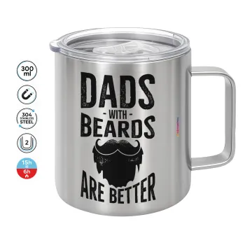 Dad's with beards are better, Mug Stainless steel double wall 300ml