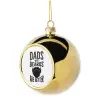 Golden Christmas tree ball ornament 8cm