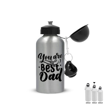 You are the best Dad, Metallic water jug, Silver, aluminum 500ml