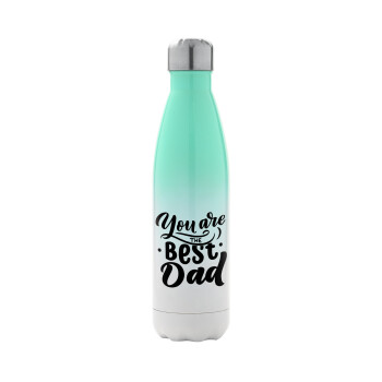 You are the best Dad, Metal mug thermos Green/White (Stainless steel), double wall, 500ml