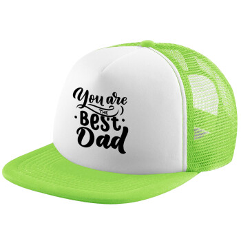 You are the best Dad, Καπέλο Soft Trucker με Δίχτυ Πράσινο/Λευκό