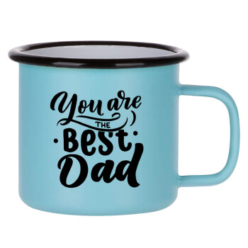 You are the best Dad, Κούπα Μεταλλική εμαγιέ ΜΑΤ σιέλ 360ml