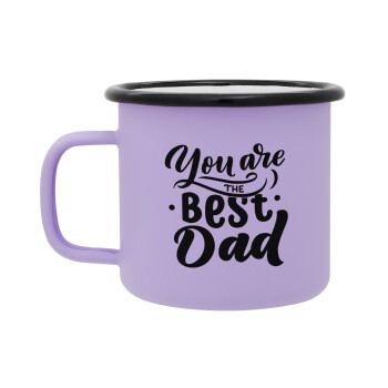 You are the best Dad, Κούπα Μεταλλική εμαγιέ ΜΑΤ Light Pastel Purple 360ml