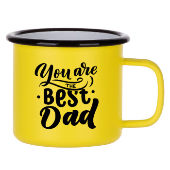You are the best Dad, Κούπα Μεταλλική εμαγιέ ΜΑΤ Κίτρινη 360ml