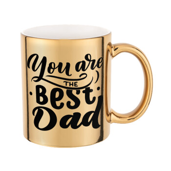 You are the best Dad, Κούπα χρυσή καθρέπτης, 330ml