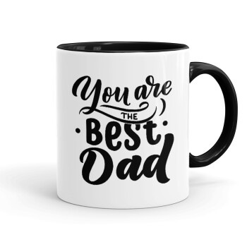 You are the best Dad, Κούπα χρωματιστή μαύρη, κεραμική, 330ml